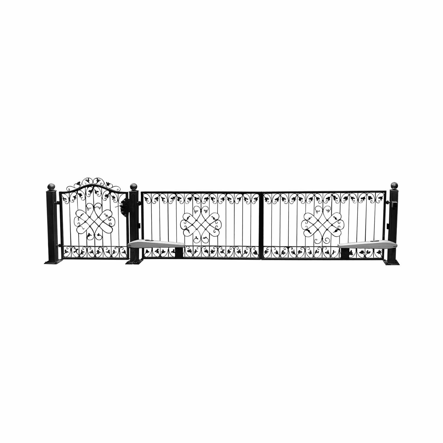 Elektrisch Gartentor Hoftor Tor Schmiedeisen Metall Monaco-GFT500/100A Premium P.-Set Anthrazit Grau Elektrisch Gartentor Hoftor Tor Schmiedeisen Metall Monaco-GFT500/100A Premium P.-Set Anthrazit Grau
