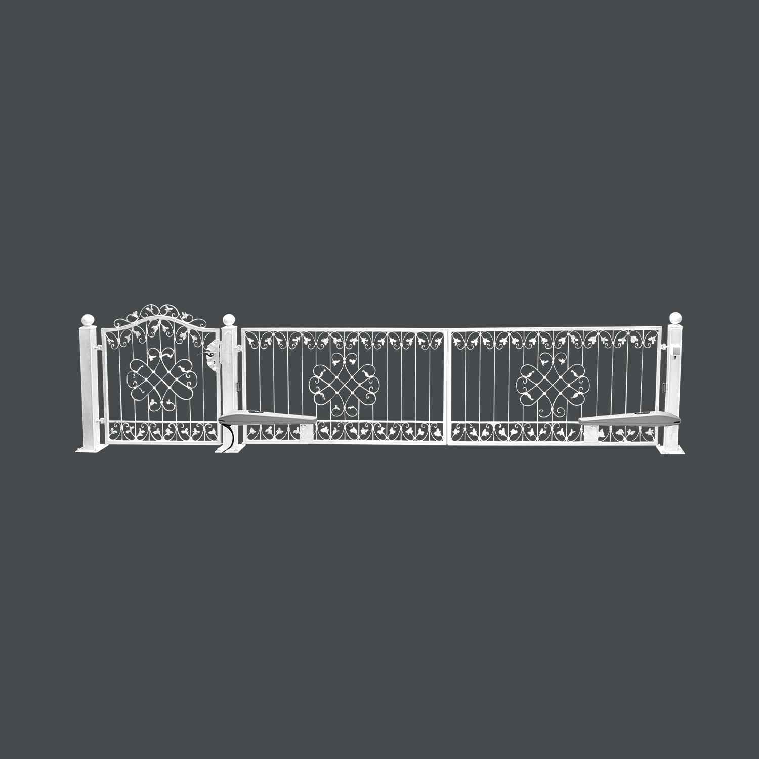 Elektrisch Gartentor Hoftor Tor Schmiedeisen Metall Monaco-GFT500/100A Premium P.-Set Anthrazit Grau Elektrisch Gartentor Hoftor Tor Schmiedeisen Metall Monaco-GFT500/100A Premium P.-Set Anthrazit Grau