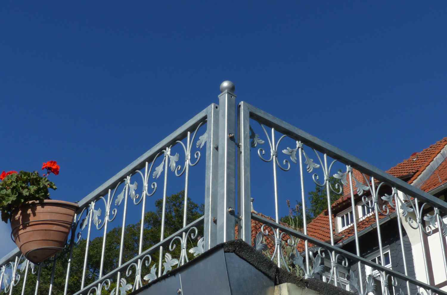 Balkon Geländer Terassen Gitter Schmiedeeisen Monaco-Z60/200 Feuer Verzinkt Balkon Geländer Terassen Gitter Schmiedeeisen Monaco-Z60/200 Feuer Verzinkt
