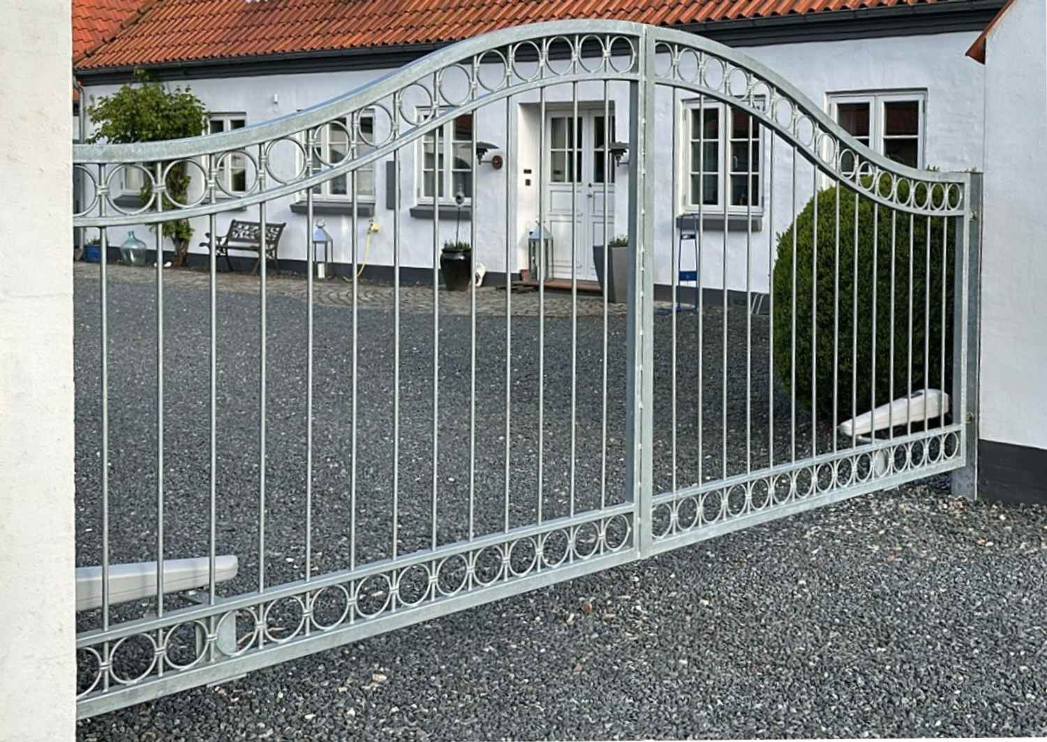 Gartentor Hoftor Tor Metall Eisen Anello-GT300/100A Antrieb Feuer Verzinkt Gartentor Hoftor Tor Metall Eisen Anello-GT300/100A Antrieb Feuer Verzinkt