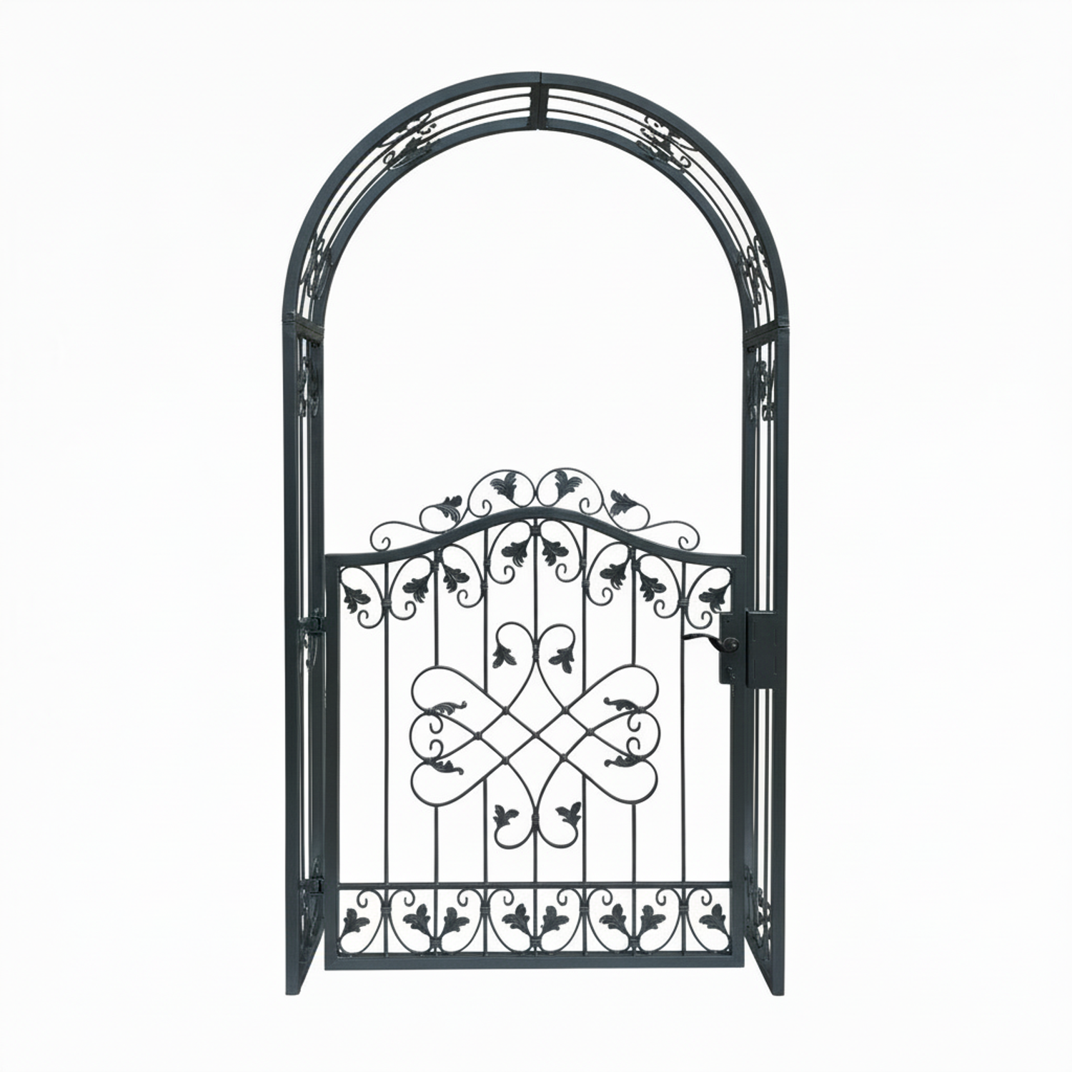 Tor Gartentür Pforte Rosenbogen Metall Tür Monaco-RBGT-RBS 100/100/40S Schloss Verzinkt Premium Pulverbeschichtet Tor Gartentür Pforte Rosenbogen Metall Tür Monaco-RBGT-RBS 100/100/40S Schloss Verzinkt Premium Pulverbeschichtet