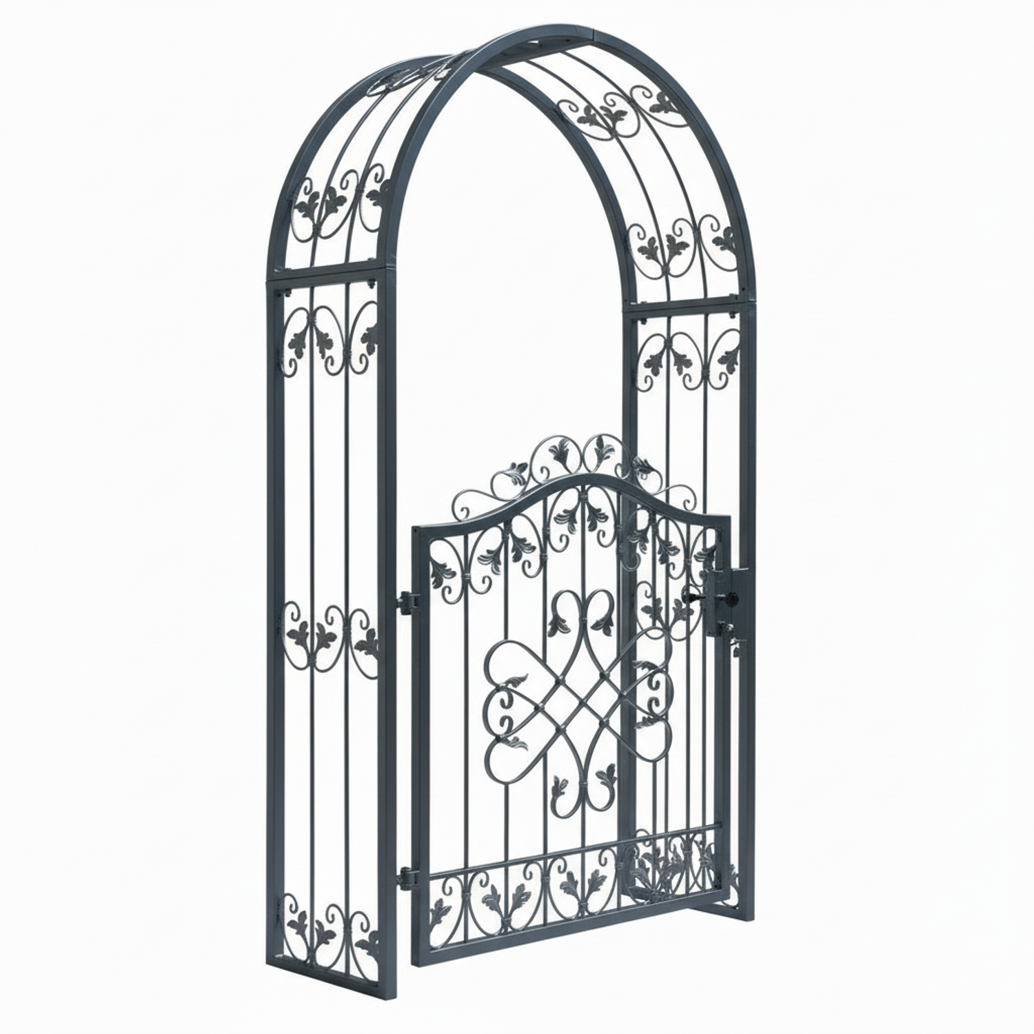 Tor Gartentür Pforte Rosenbogen Metall Tür Monaco-RBGT-RBS 100/100/40S Schloss Verzinkt Premium Pulverbeschichtet Tor Gartentür Pforte Rosenbogen Metall Tür Monaco-RBGT-RBS 100/100/40S Schloss Verzinkt Premium Pulverbeschichtet