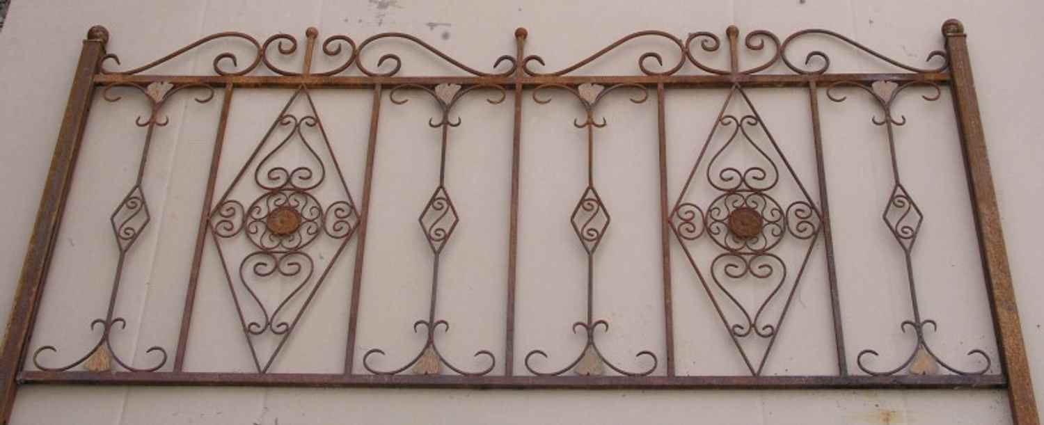 Schmiedeeisen Zaun Eisenzaun Antik Vitoria-Z 190 cm Antik roh rost Schmiedeeisen Zaun Eisenzaun Antik Vitoria-Z 190 cm Antik roh rost