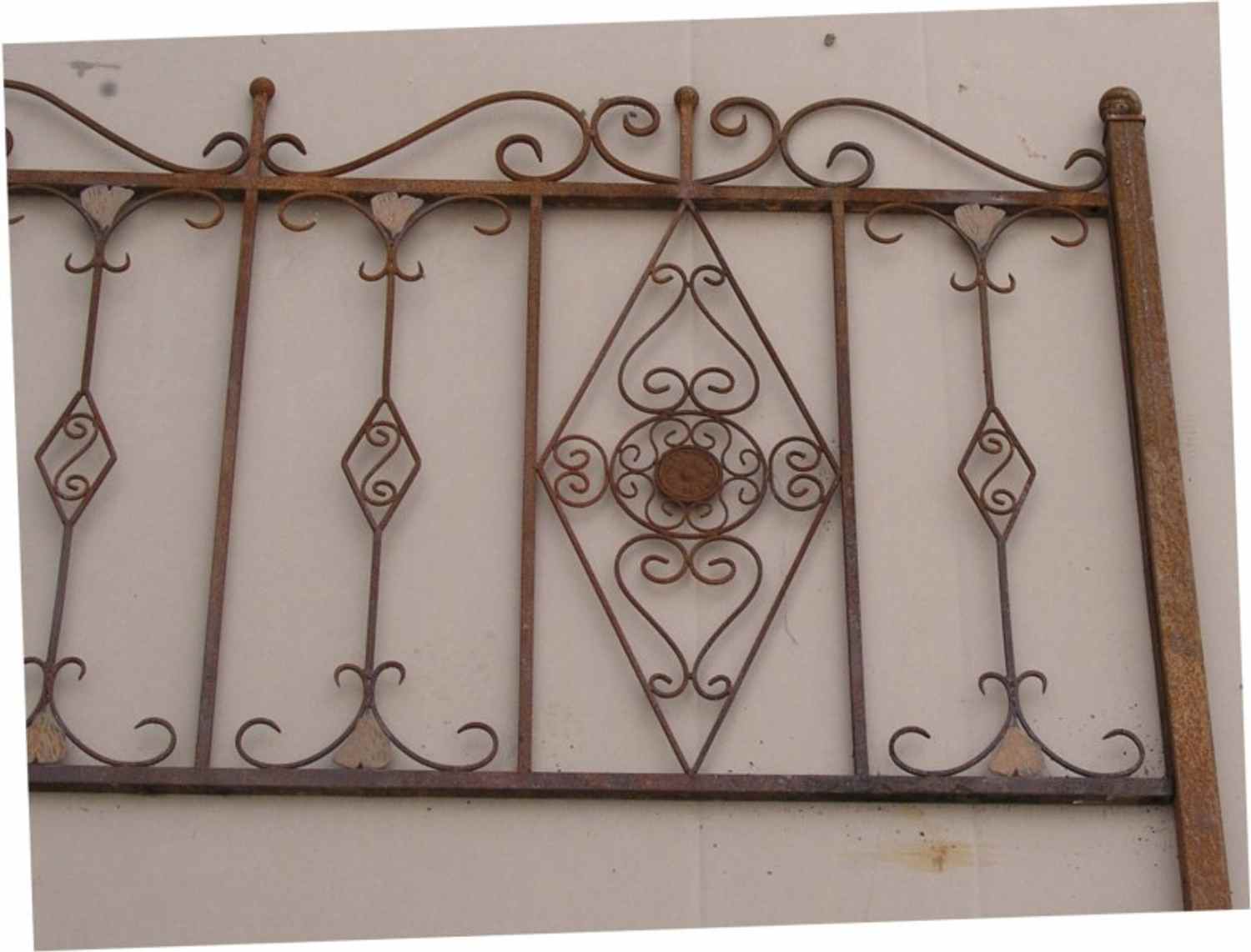 Schmiedeeisen Zaun Eisenzaun Antik Vitoria-Z 190 cm Antik roh rost Schmiedeeisen Zaun Eisenzaun Antik Vitoria-Z 190 cm Antik roh rost