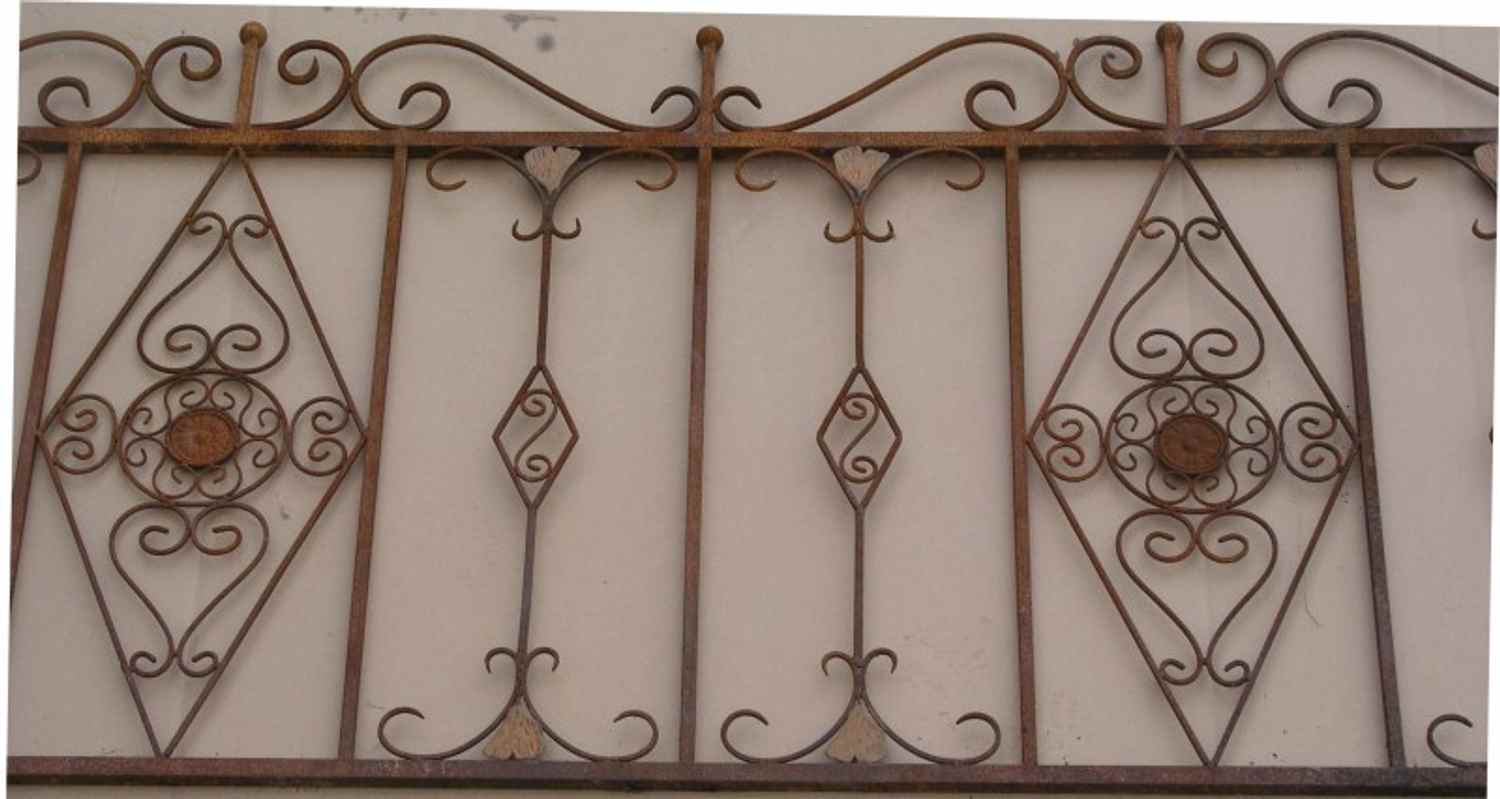 Schmiedeeisen Zaun Eisenzaun Antik Vitoria-Z 190 cm Antik roh rost Schmiedeeisen Zaun Eisenzaun Antik Vitoria-Z 190 cm Antik roh rost