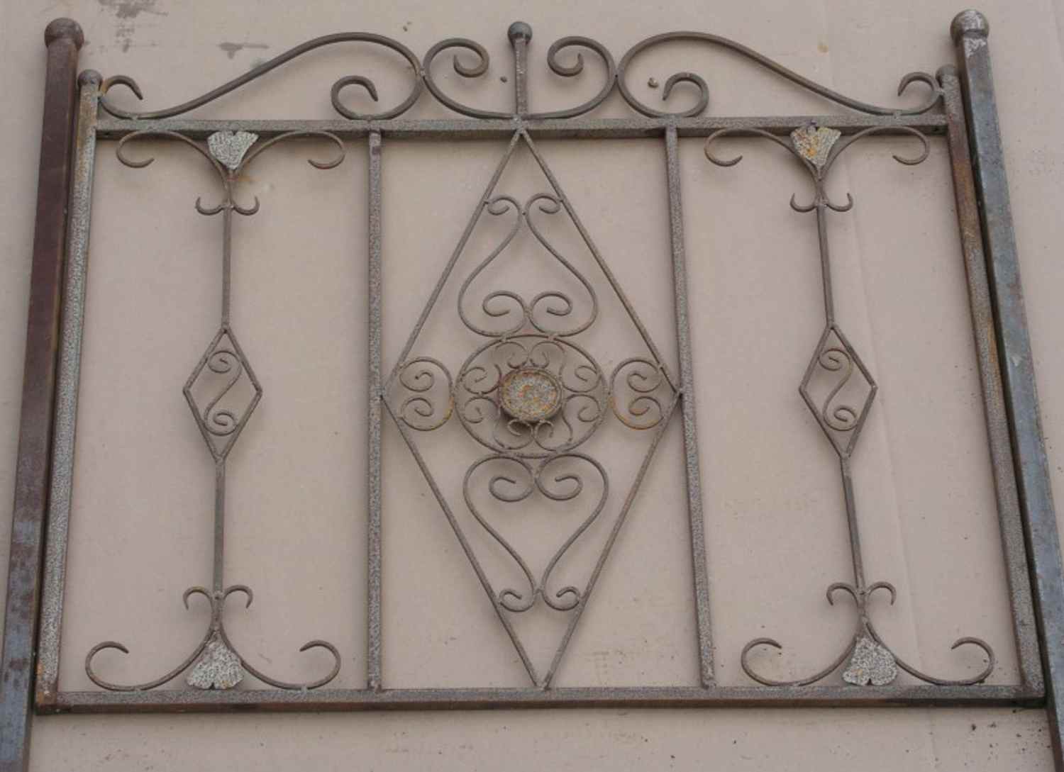 Schmiedeeisen Zaun Rankzaun Vitoria-Z 100 cm roh Rost Antik Schmiedeeisen Zaun Rankzaun Vitoria-Z 100 cm roh Rost Antik
