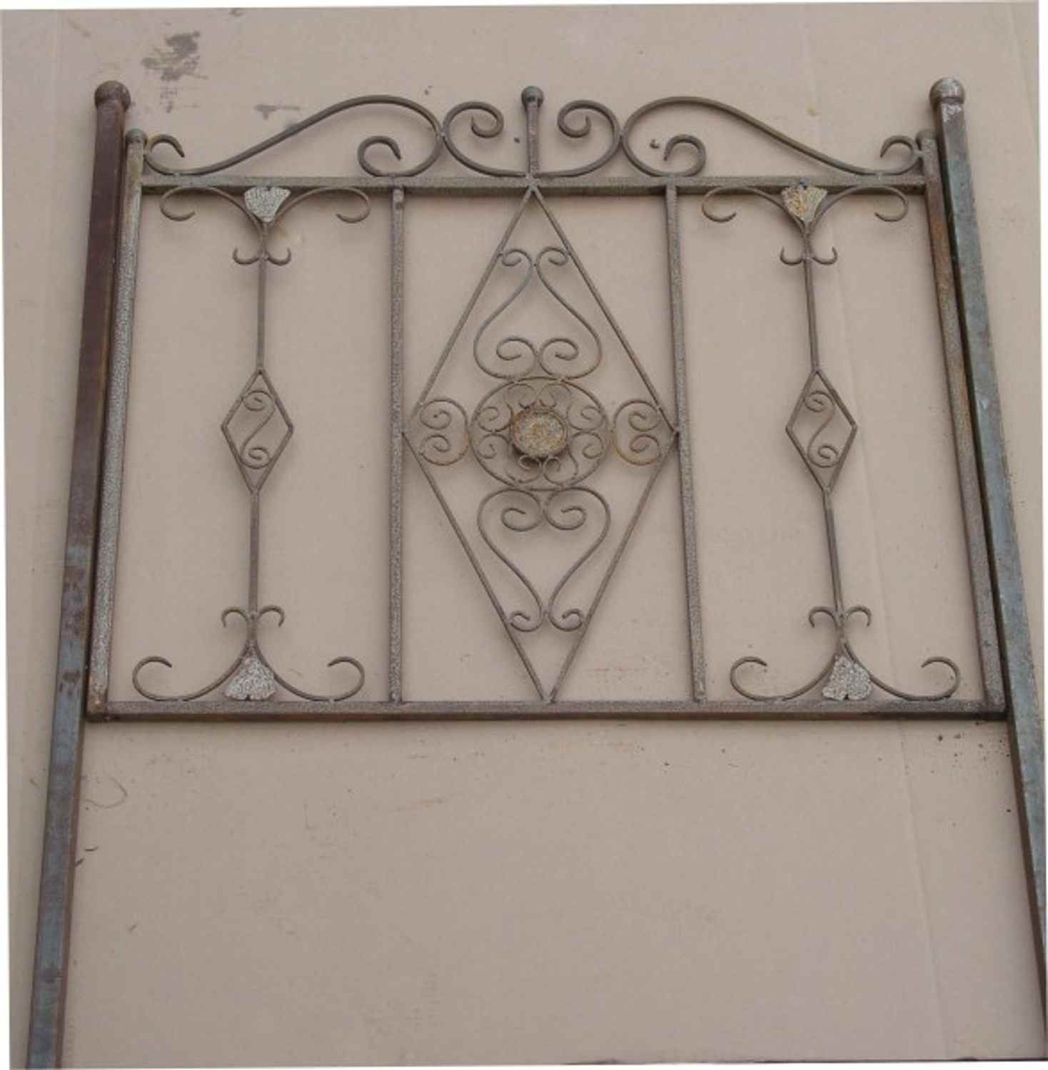 Schmiedeeisen Zaun Rankzaun Vitoria-Z 100 cm roh Rost Antik Schmiedeeisen Zaun Rankzaun Vitoria-Z 100 cm roh Rost Antik