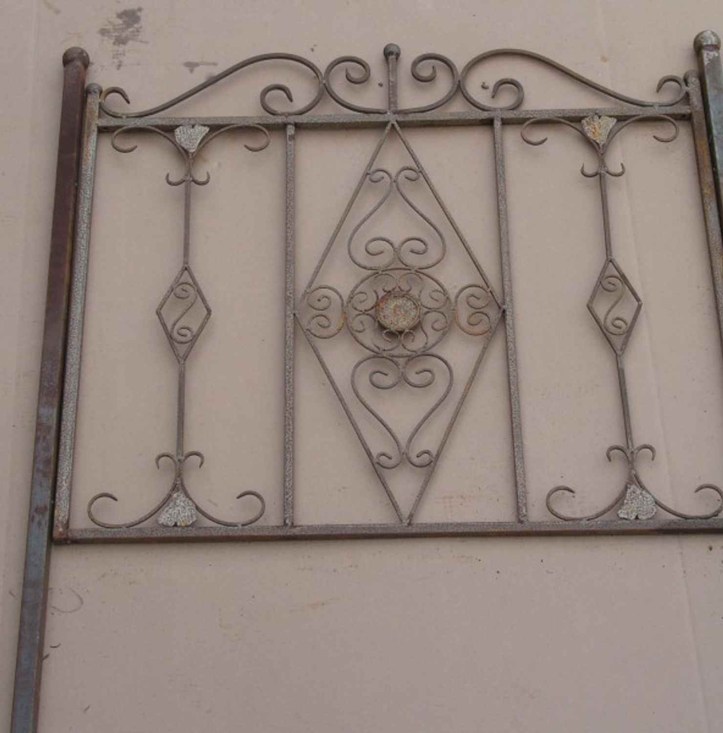 Schmiedeeisen Zaun Rankzaun Vitoria-Z 100 cm roh Rost Antik Schmiedeeisen Zaun Rankzaun Vitoria-Z 100 cm roh Rost Antik