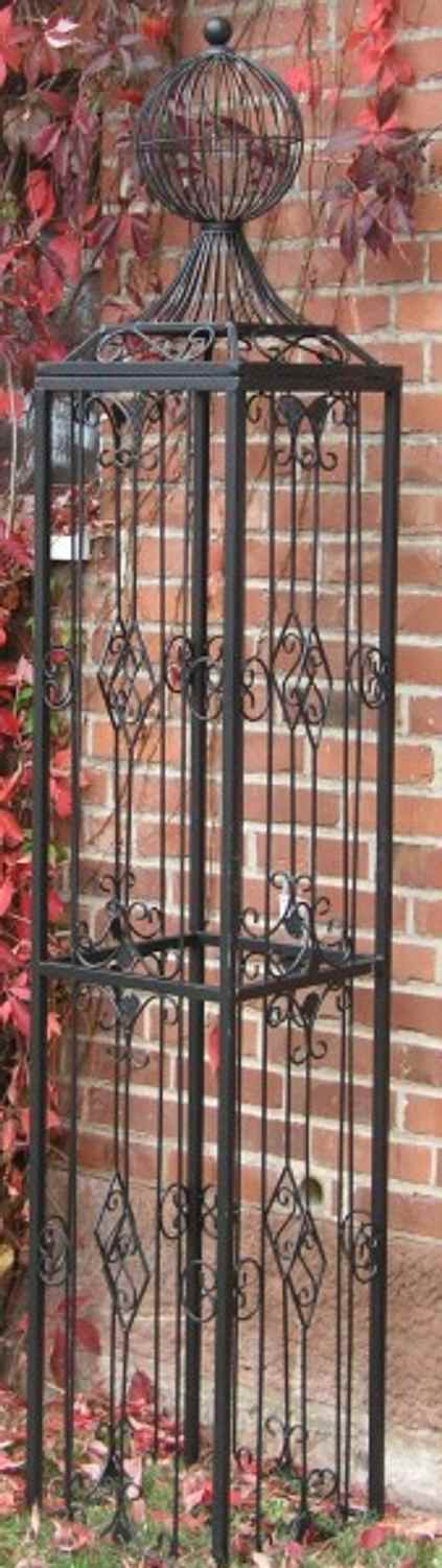 Rankstab Rankhilfe Pfosten Rankgitter KENT XXL 225 verzink schwarz für Clematis