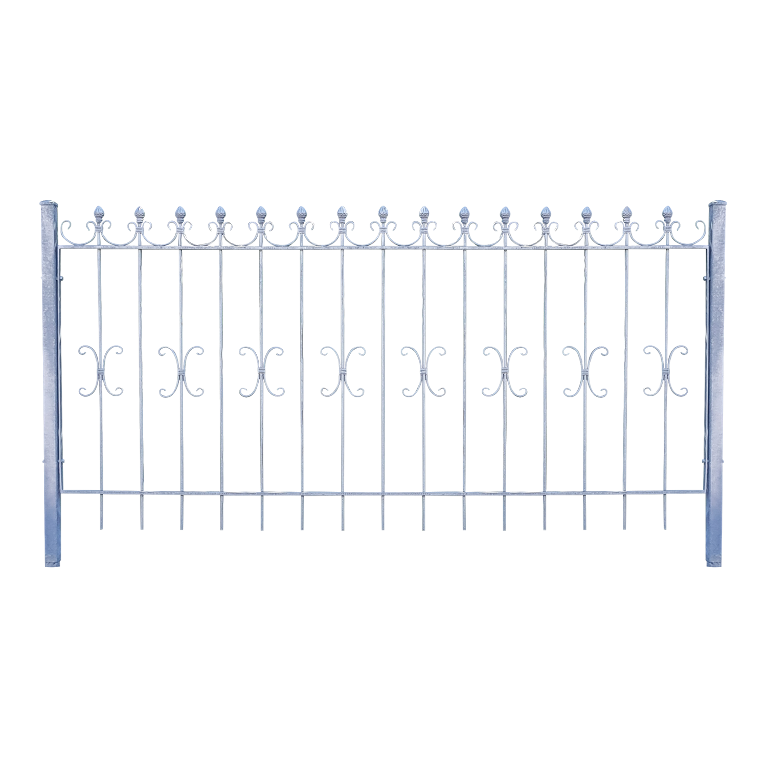Schmiedeeisen Zaun Eisenzaun Gartenzaun Metallzaun Cassel-Z100/200 Verzinkt Schmiedeeisen Zaun Eisenzaun Gartenzaun Metallzaun Cassel-Z100/200 Verzinkt