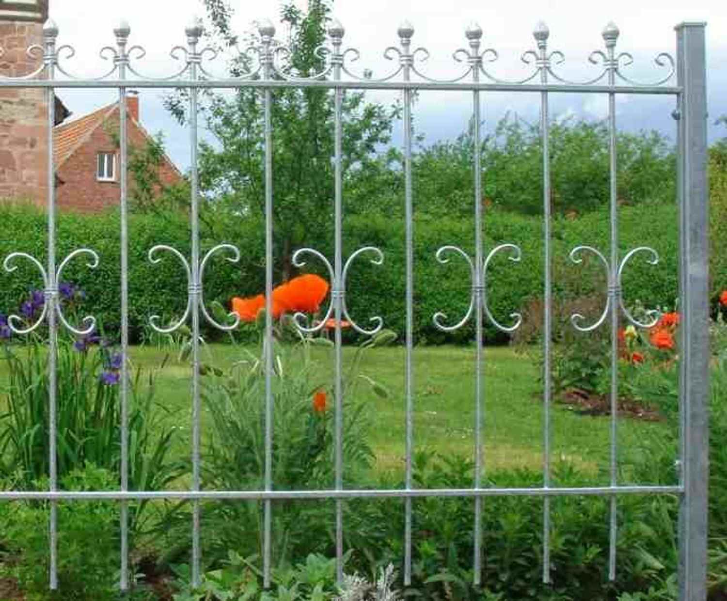 Schmiedeeisen Zaun Eisenzaun Gartenzaun Metallzaun Cassel-Z100/200 Verzinkt Schmiedeeisen Zaun Eisenzaun Gartenzaun Metallzaun Cassel-Z100/200 Verzinkt