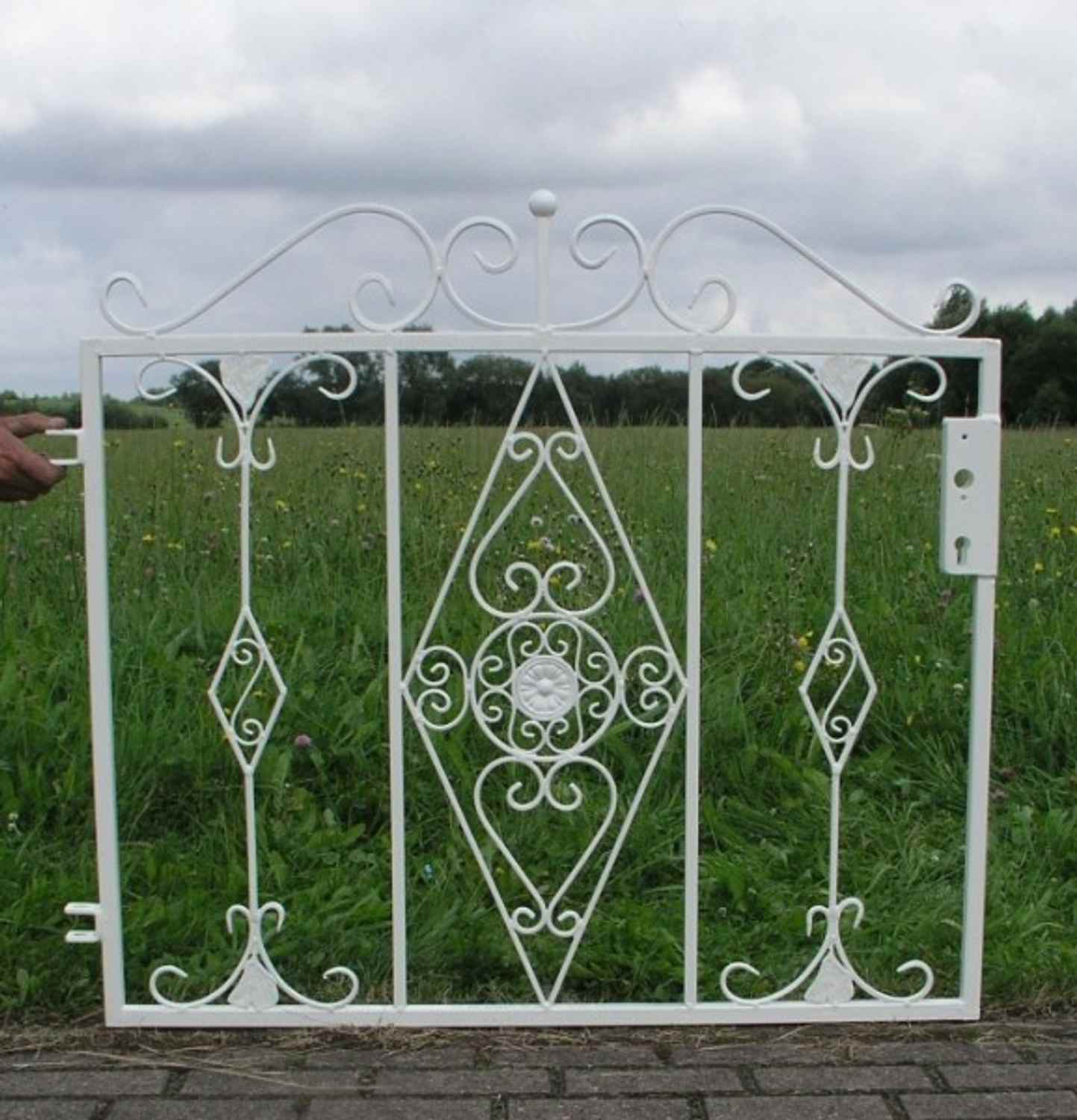 Traumhafte Gartentür Gartenpforte Zauntür Vitoria-GT100/105S Verzinkt P.-Set 40 Traumhafte Gartentür Gartenpforte Zauntür Vitoria-GT100/105S Feuer Verzinkt P.-Set 40 100 cm 1m