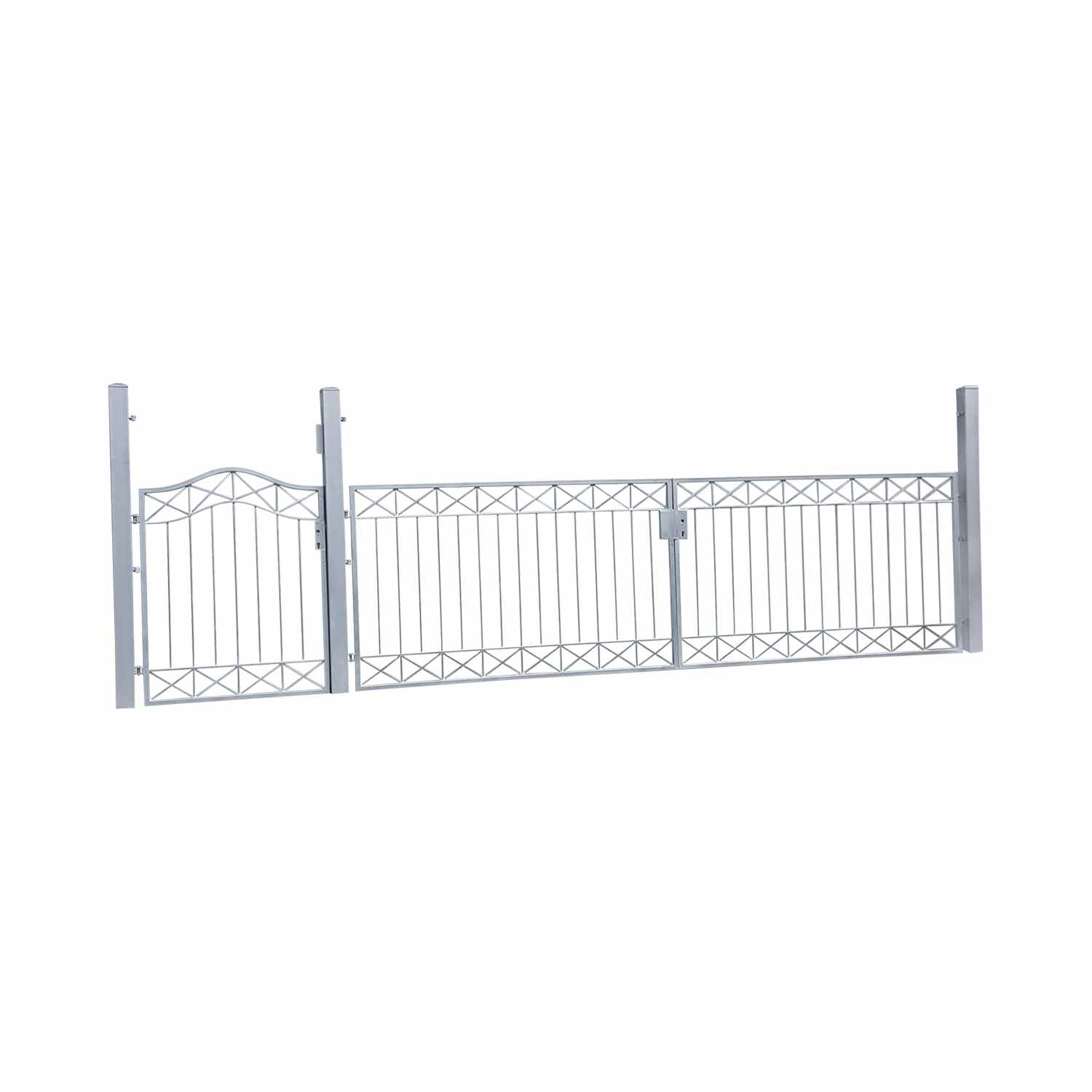 Gartentor Hoftor Metall Tor Crossline-GFT500/100A P.-Set 100 Verzinkt Elektrisch Torantrieb Gartentor Hoftor Metall Tor Crossline-GFT500/100A P.-Set 100 Verzinkt Elektrisch Torantrieb
