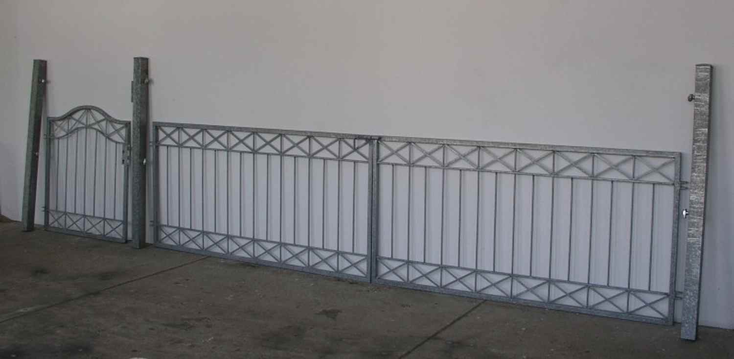 Gartentor Hoftor Tor Metall Modern Crossline-GFT500/80R P.-Set 100 Feuer Verzinkt Gartentor Hoftor Tor Metall Modern Crossline-GFT500/80R P.-Set 100 Feuer Verzinkt