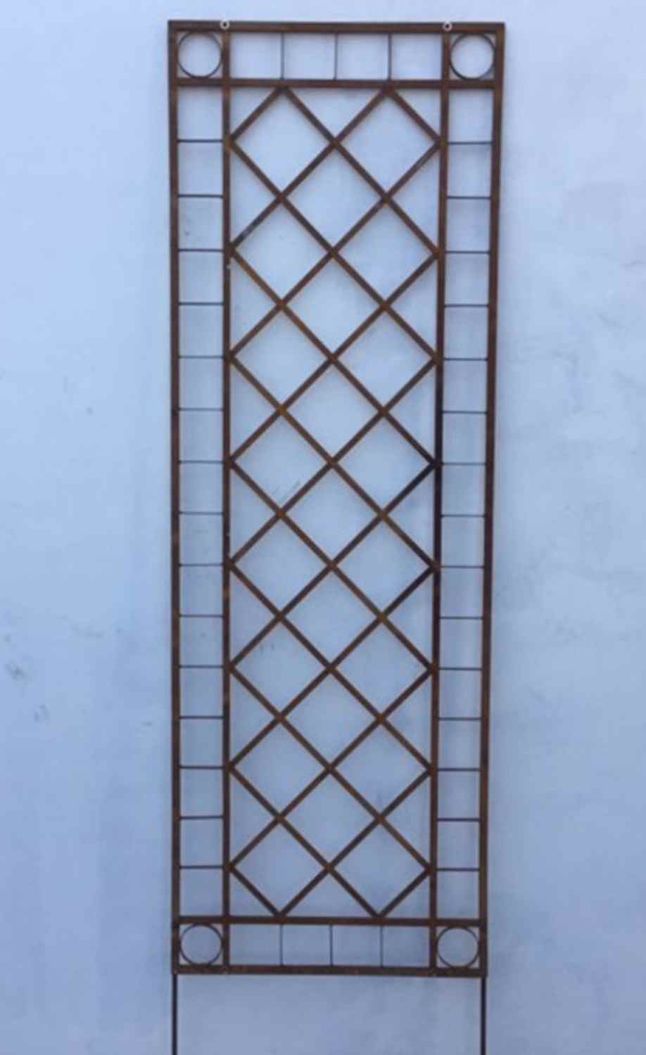 Metall Eisen Rankgitter Spalier Rankhilfe Wandgitter Meran 60 175 cm Roh Rost 