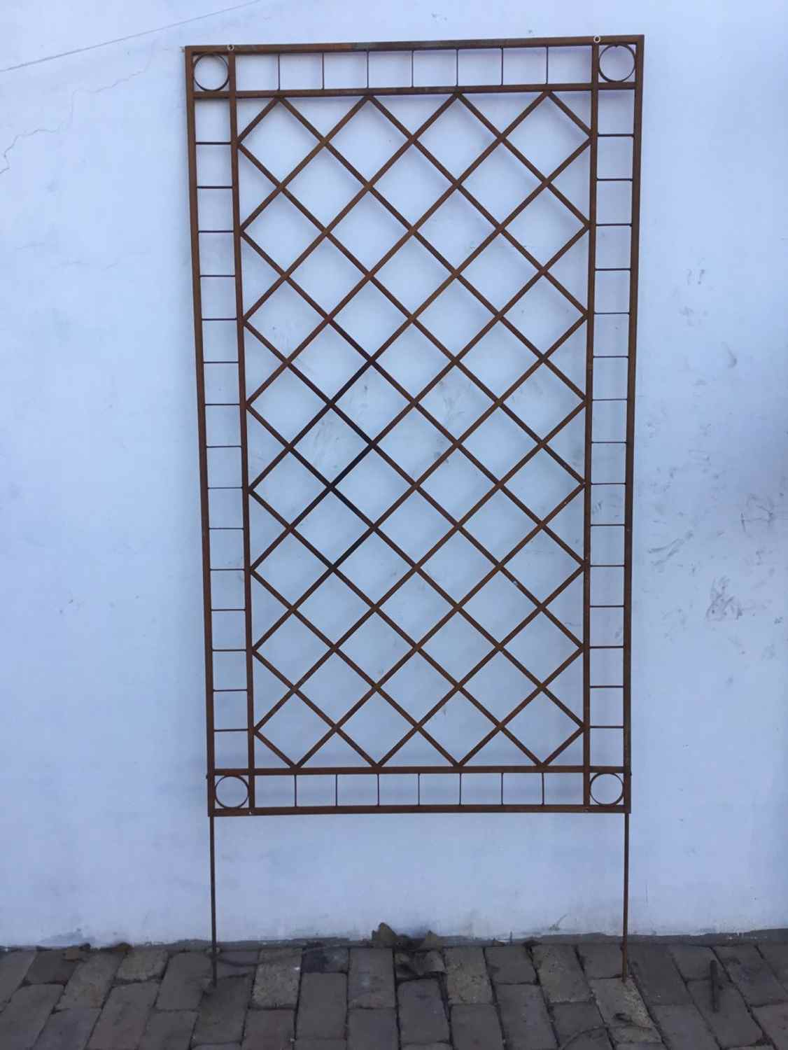 Metall Eisen Spalier Rankgitter Rankhilfe Wandgitter Meran 100 175 Rost Rostig