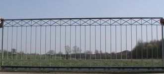 Hoftor Gartentor Schiebetor Crossline-FTS400/100S Feuer Verzinkt 400 cm 4m