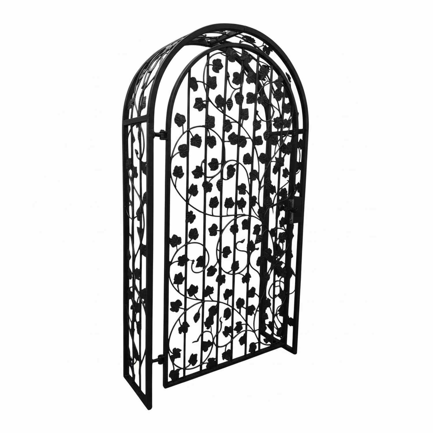Gartentür Pforte Rosenbogen mit Tür Bachus-RBGT-RBSR 100/220/40 Schloss Verzinkt Duplex pulverbeschichtet Gartentür Pforte Rosenbogen mit Tür Bachus-RBGT-RBSR 100/220/40 Schloss Verzinkt Duplex pulverbeschichtet