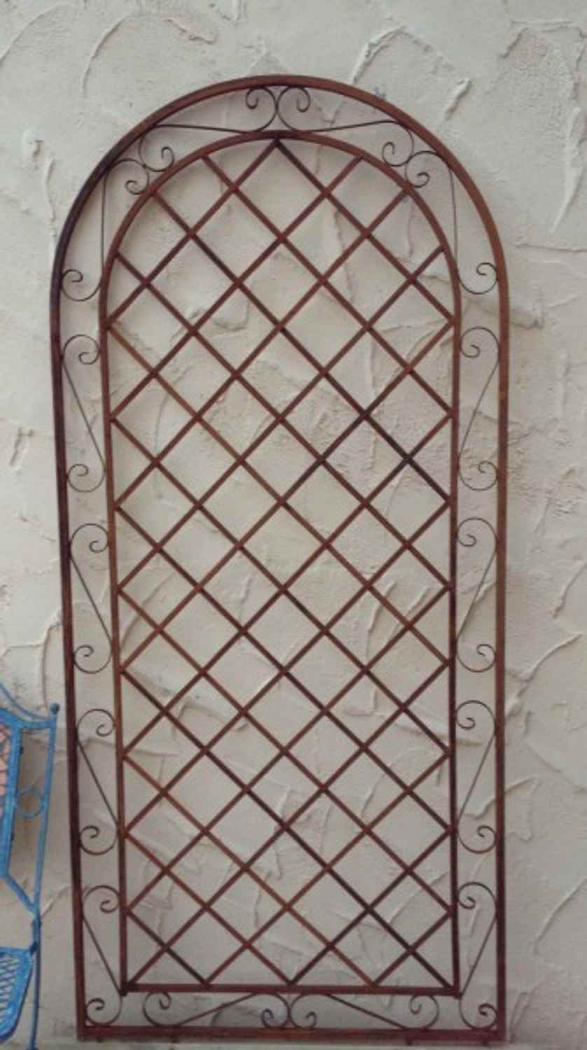 Rankgitter Spalier Wand Rankhilfe Sichtschutz Metall Provence ROST