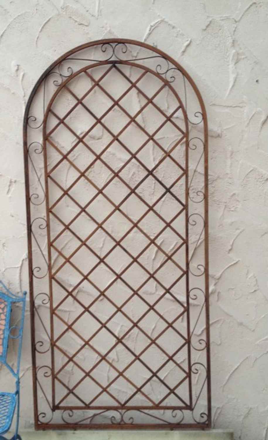 Rankgitter Spalier Wand Rankhilfe Sichtschutz Metall Provence ROST