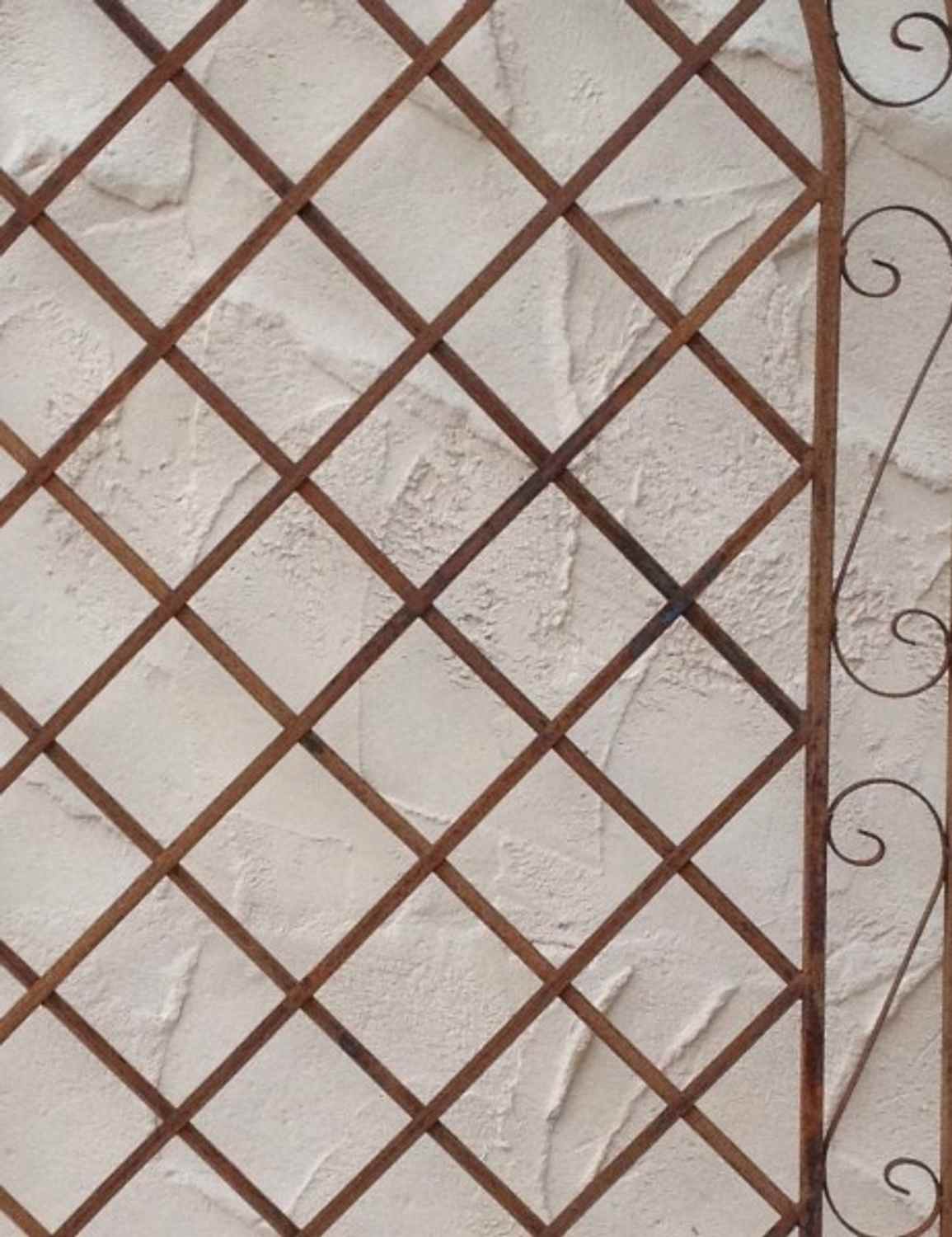 Rankgitter Spalier Wand Rankhilfe Sichtschutz Metall Provence ROST