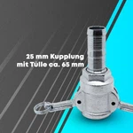 Kupplung 25 V MT Stahl mit Tülle für Stahlbandeinbindung 1496 Kupplung 25 V MT Stahl mit Tülle für Stahlbandeinbindung 1496