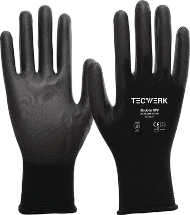 Handschuhe Blackstar NPU schwarz EN 388 PSA-Kategorie II VPE 12 paar
