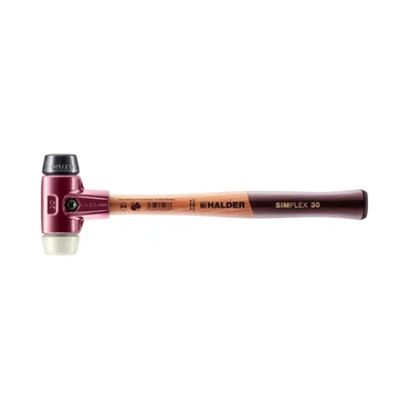 Schonhammer SIMPLEX mittelhart/hart Holz Gummi schwarz/Nylon weiß