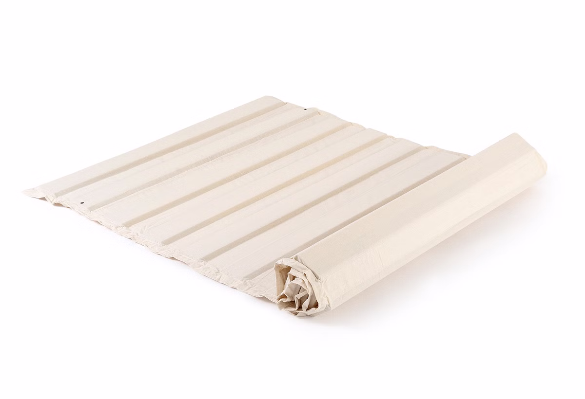 Bio Roll-Lattenrost 90x200 cm Erle Natur, im atmungsaktiven Baumwollbezug fs darken