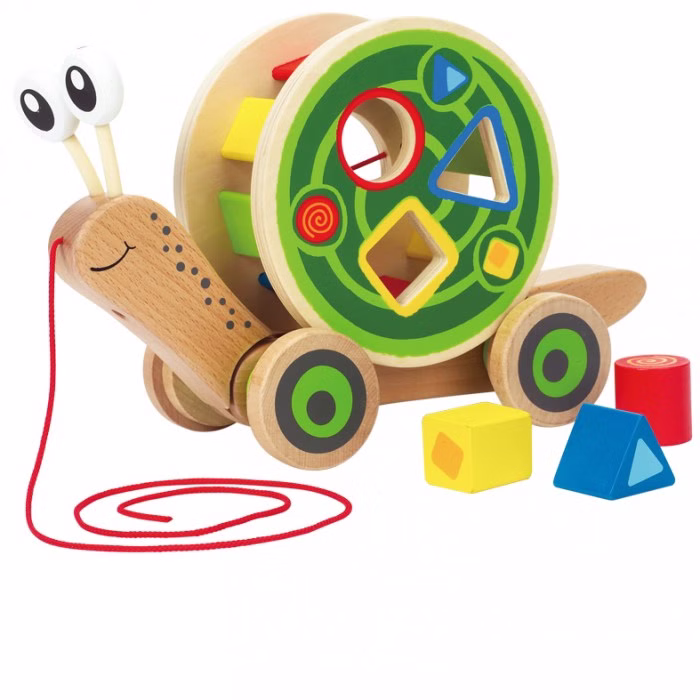 Nachziehtier Steck-Spiel Schnecke aus Ahorn- und Buchenholz, Hape Nachziehtier Steck-Spiel Schnecke aus Ahorn- und Buchenholz, Hape