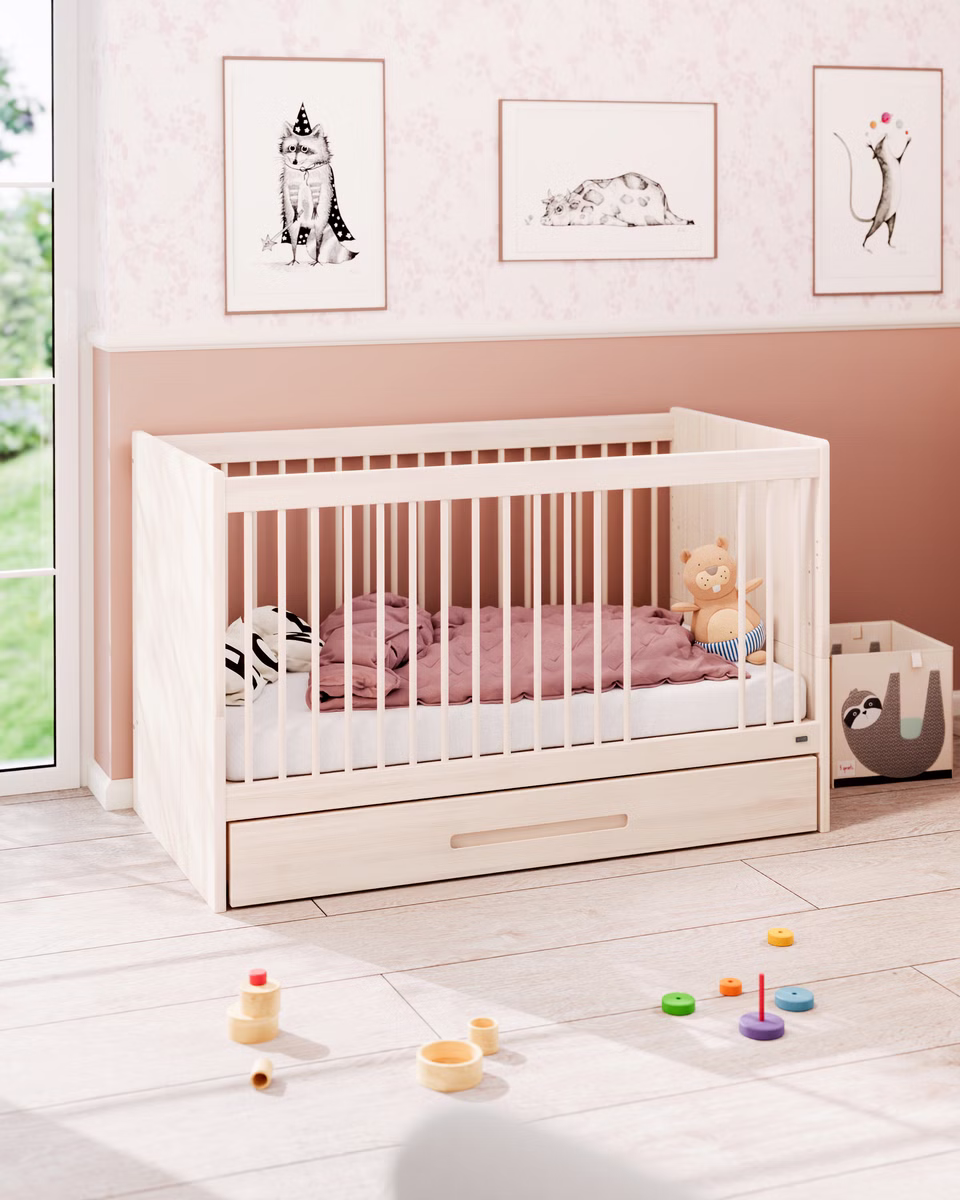 Lina Babybett 70x140 cm mit Bettkasten Lina Babybett 70x140 cm mit Bettkasten sb