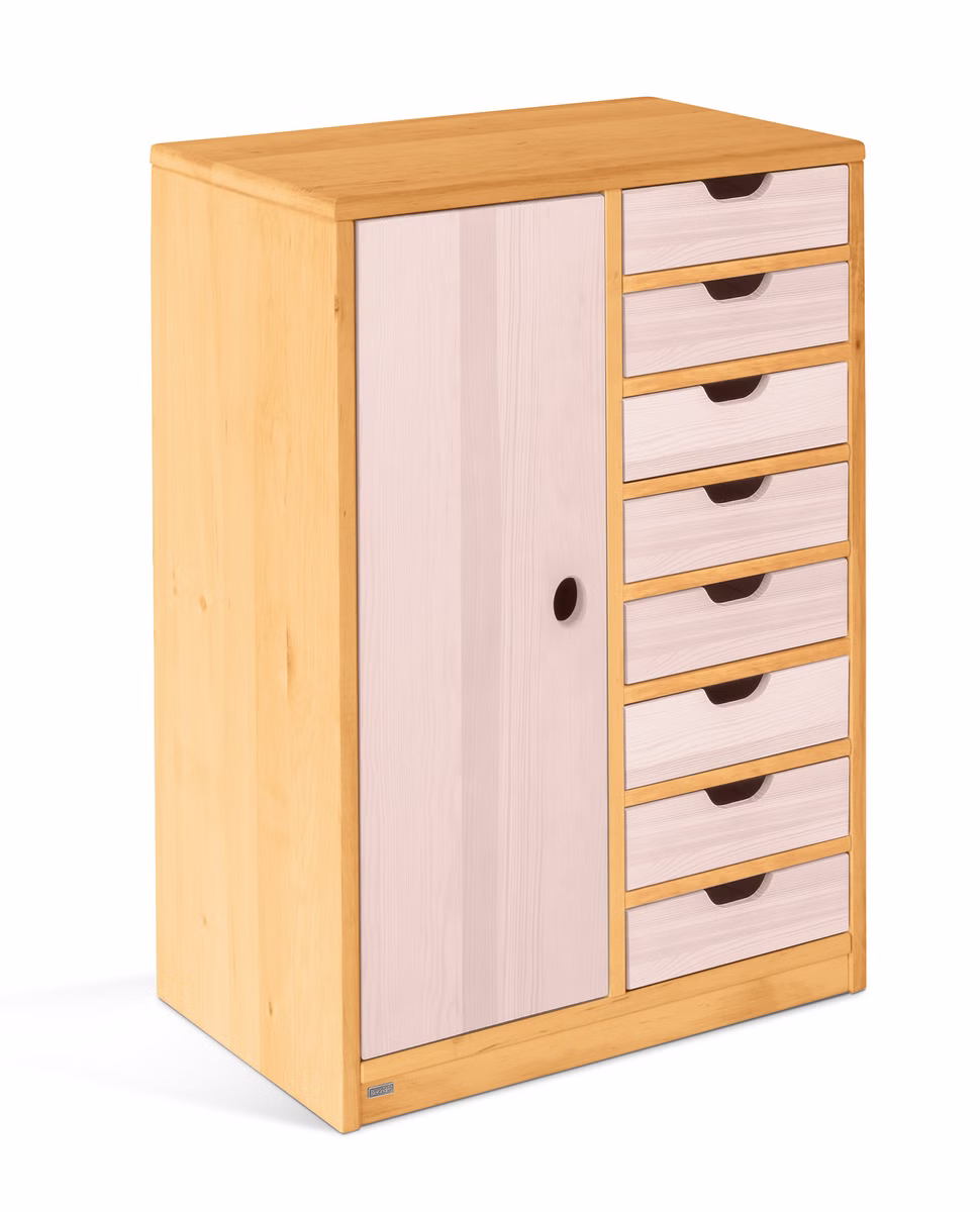 Robin Regal schmal Set 8, mit Tür & Schubladen Robin Regal schmal Set 8, mit Tür & Schubladen