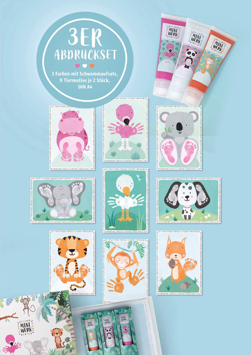 3er Baby Abdruckset 3er Baby Abdruckset