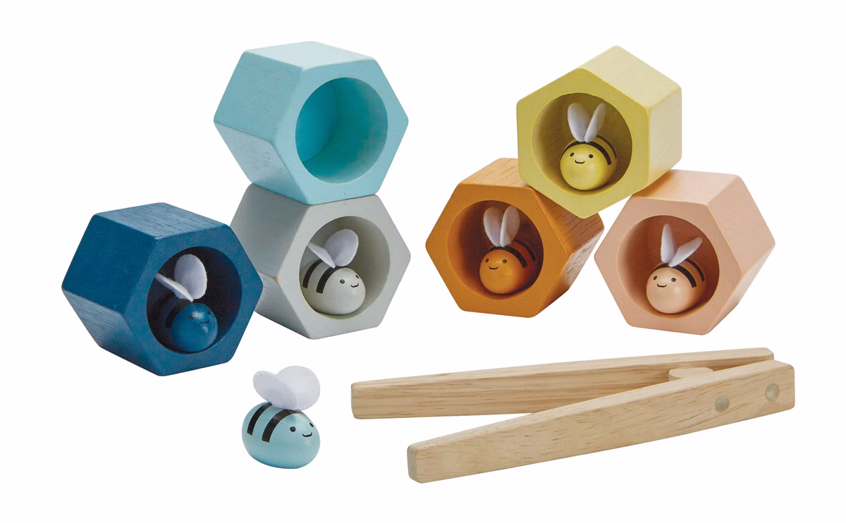 Sortierspiel Bienenstock pastell Sortierspiel Bienenstock pastell