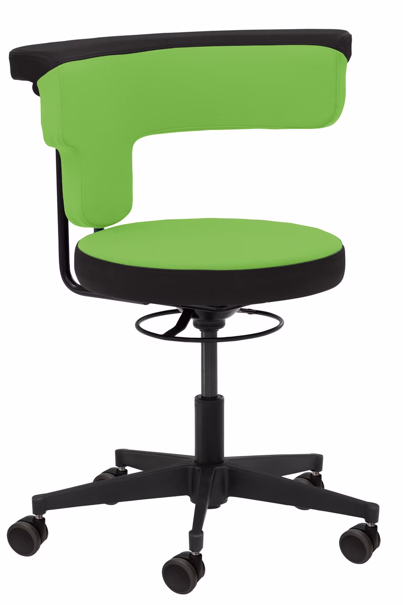 Funktionsdrehhocker XXL mit asymmetrischer Lehne/abnehmbarer Bezug Funktionsdrehhocker XXL mit asymmetrischer Lehne/abnehmbarer Bezug