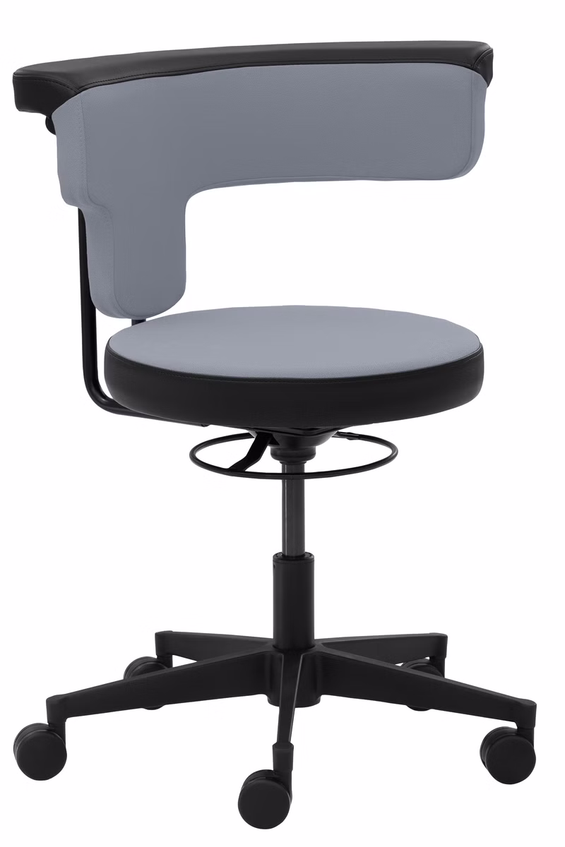 Funktionsdrehhocker XXL mit asymmetrischer Lehne/abnehmbarer Bezug Funktionsdrehhocker XXL mit asymmetrischer Lehne/abnehmbarer Bezug