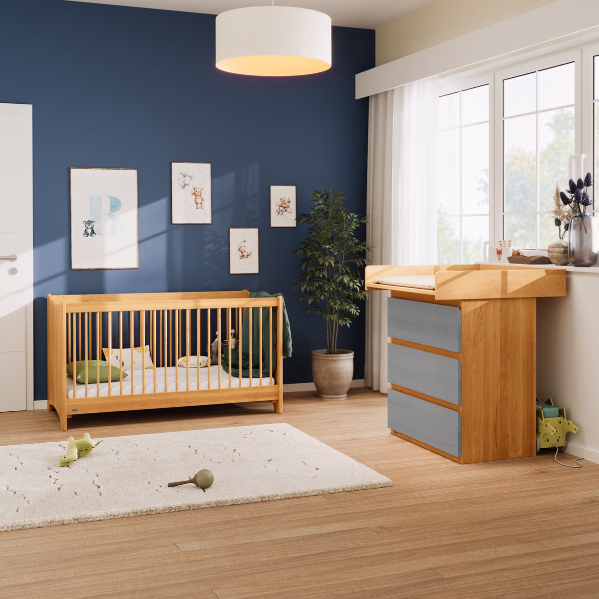 Starter-Set Finn Babybett und Wickelkommode Starter-Set Finn Babybett und Wickelkommode sb