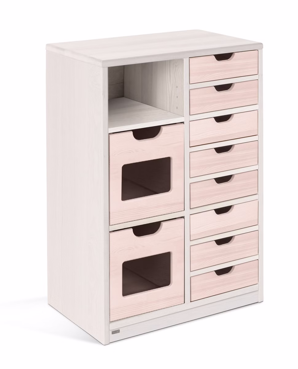 29955-2 Robin Regal schmal Set 10, mit Regalboxen & Schubladen