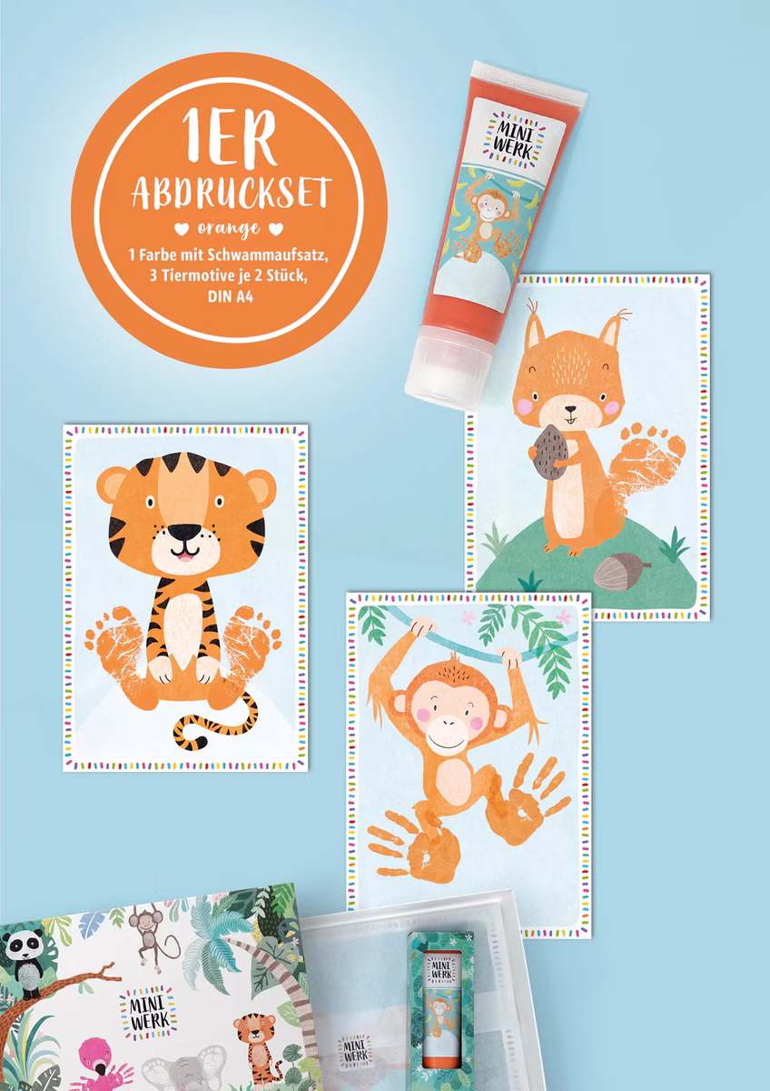 1er Baby Abdruckset Orange 1er Baby Abdruckset Orange