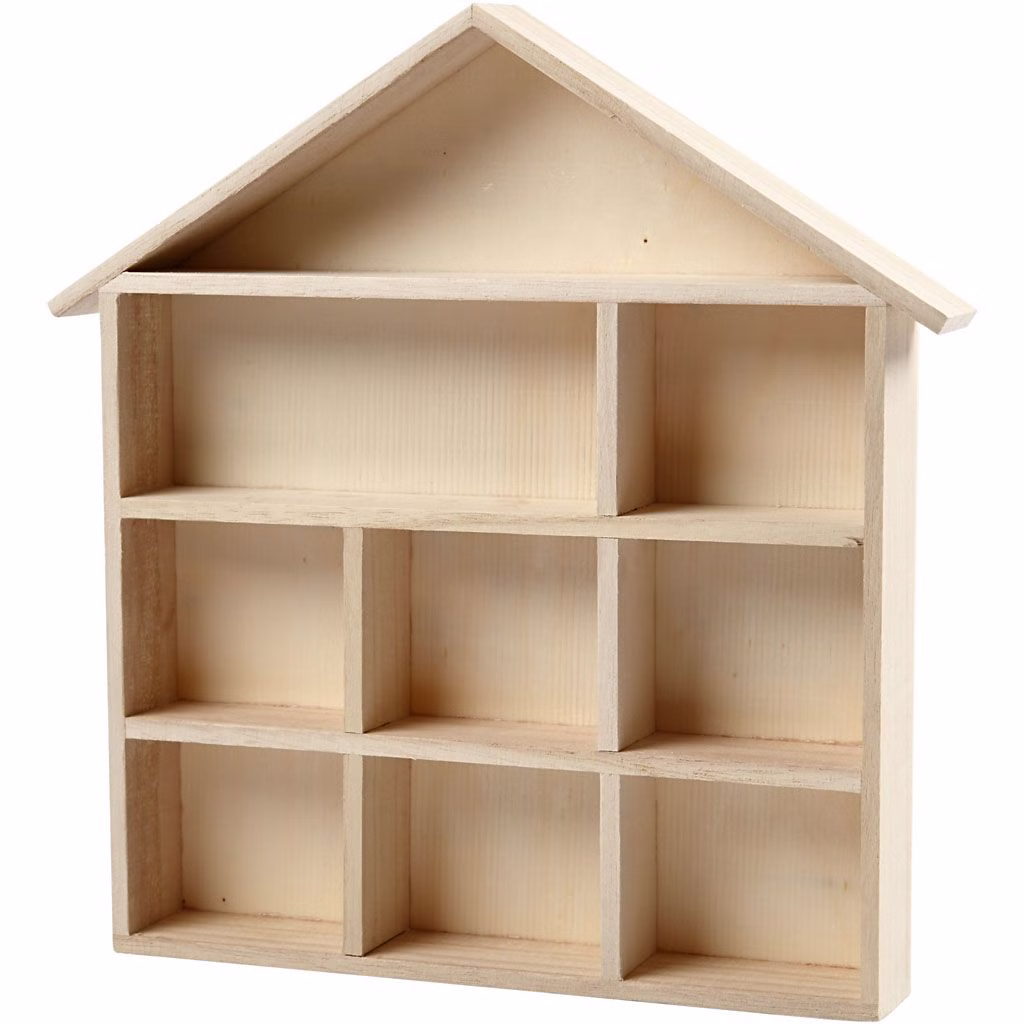 Haus-Setzkasten aus Holz Haus-Setzkasten aus Holz