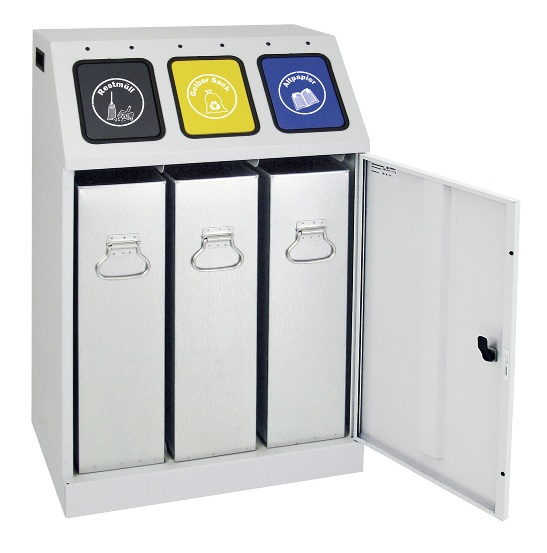 Wertstoffsammler 3-fach inkl. Innenbehälter, 3x30L