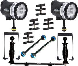 Bundle Unterwasser Doppel Blitzgerät Set Sea and Sea YS-D3 DUO und Lichtleiterkabel