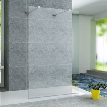 Aloni Walk- In Duschwand beidseitig begehbar Klarglas 8 mm (BxH)