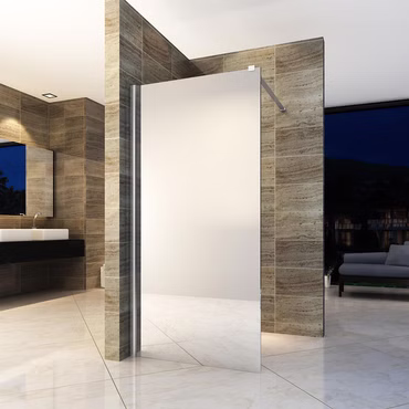 Walk-In Duschwand Verspiegelt Duschglas Nano Duschabtrennung Duschtrennwand 80cm