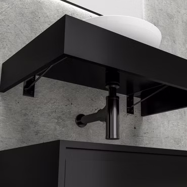 Lina Badezimmer Unterschrank 80 cm Schwarz matt
