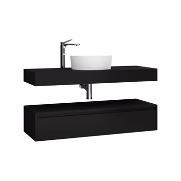 Lina Badezimmer Unterschrank 120 cm Schwarz matt