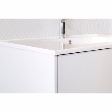 BELVIT Drava Waschtischunterschrank 120 cm Eiche – Moderner Badunterschrank mit 2 Soft-Close Schubladen – Grifflose Fronten 120x50 cm