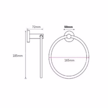 Aloni Handtuchring Ø 16 cm Kupfer gebürstet
