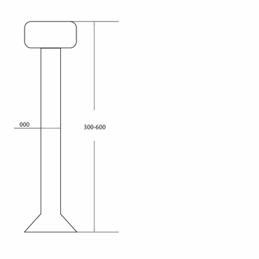 Aloni Stabilisierungsstange Wand / Glas 45 ° 30 - 60 cm