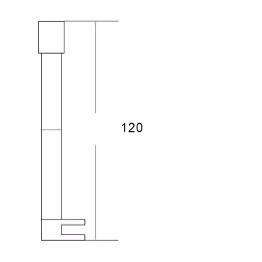 Aloni Stabilisierungsstange für Duschglas und Duschwand 60-120 cm